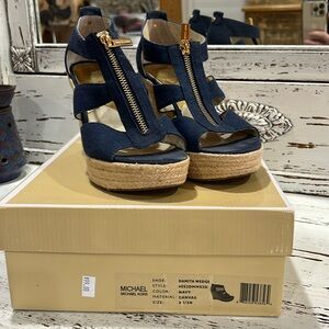 Michael Kors navy wedge